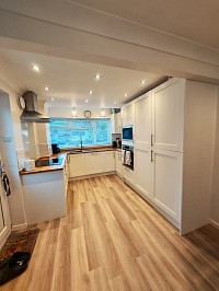 Open plan modern kitchen