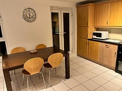 Modern Clean Dining and Kitchen Area